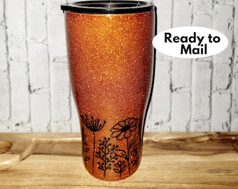 Epoxy Tumbler, Wildflower Tumbler, Glitter Tumbler, Fall Tumbler, Grandma Tumbler, Glitter Cup, Teacher Tumbler