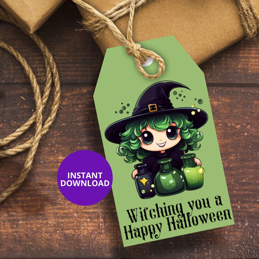 Halloween Treat Tag, Trick or Treat Bag Tags, Boo Basket Tag, Halloween