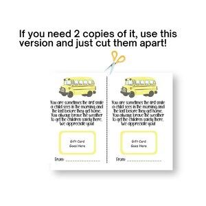 Bus Driver Appreciation Gift, Bus Driver Thank You Card, Bus Driver ...