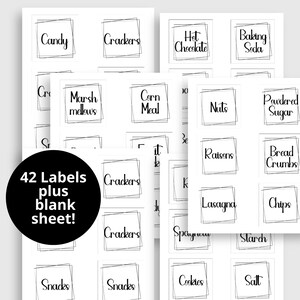 Pantry Labels Stickers, Printable Pantry Labels, Kitchen Organization, Minimalist Pantry Labels ...