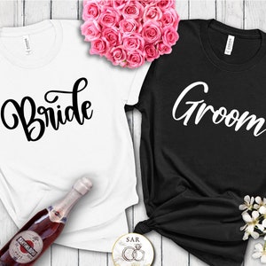 Bride and Groom Shirts, Just Married Shirt, Engagement Gift, Bride Groom Shirt, Est Custom Shirt, Mr Mrs Shirts for Couples, Wedding Gift