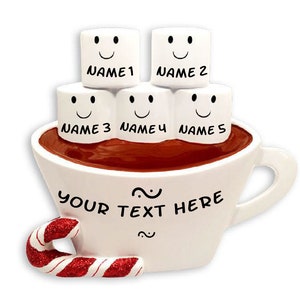 Personalized Couple Marshmallow Christmas Ornament - 1-5 People Christmas Together Personalized Ornament - Christmas 2024