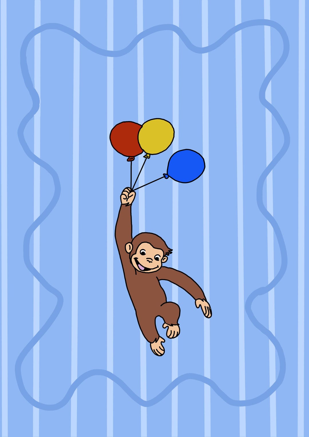 Curious George Design for Phone Case, Blanket - Etsy