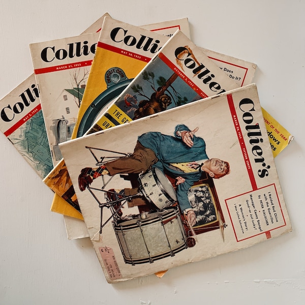 Collier's Magazine, 1953, Antique Magazines, Choose One