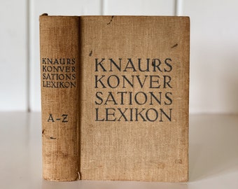Knaurs Konversations Lexikon A-Z, 1932, Amazing Illustrated German DIctionary
