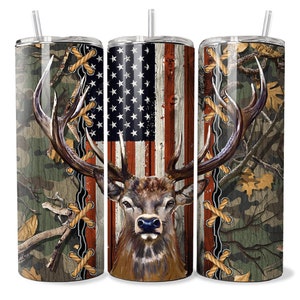 20oz American Flag Buck Tumbler