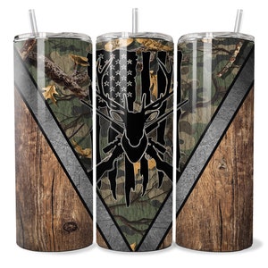 20oz Green Camo Buck Tumbler
