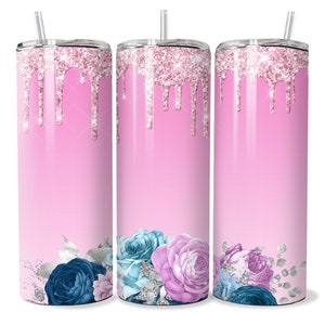 20oz Stainless Steel Tumbler | Pink Tumbler | Sparkle Pink Tumbler
