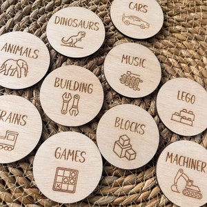 Toy Storage Tags Trofast Tub Labels Organisation Kids Toys Storage Labels for Children Wooden Engraved Over 50 Tags Toyroom Playroom Toys