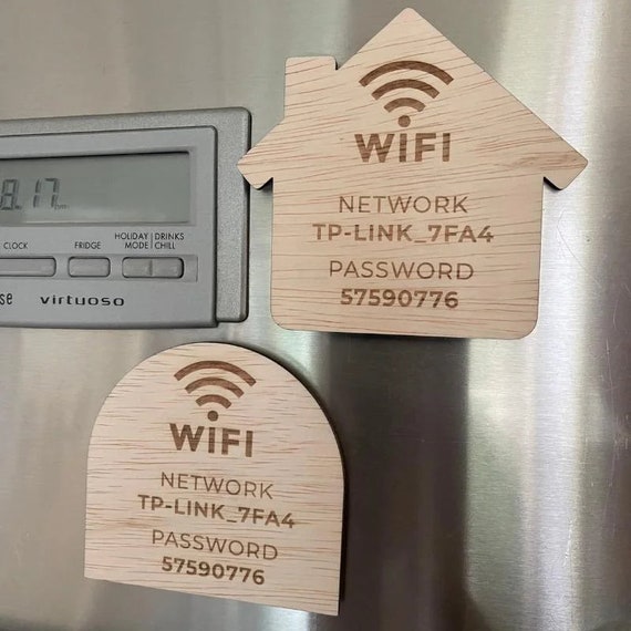 Wifi Password Fridge Magnet for Guesthouse Air Bnb Decor Home Internet Kitchen Decor Guest House Accessories Personalised Wooden Sign Plaque