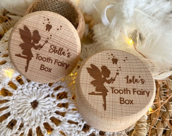 Tooth Fairy Box Children’s Trinket personalised for kids tooth fairy magic box wooden engraved keepsake lost tooth tradition bedroom decor