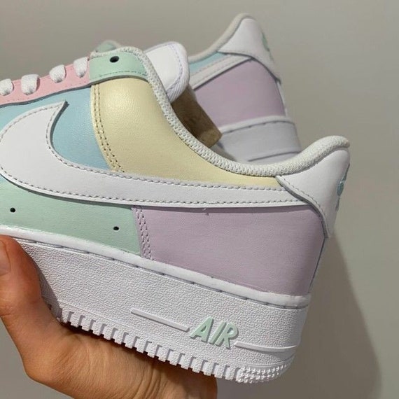 parque combate cuidadosamente Zapatillas personalizadas / Pastel Nike Air Force / Hechas a - Etsy España