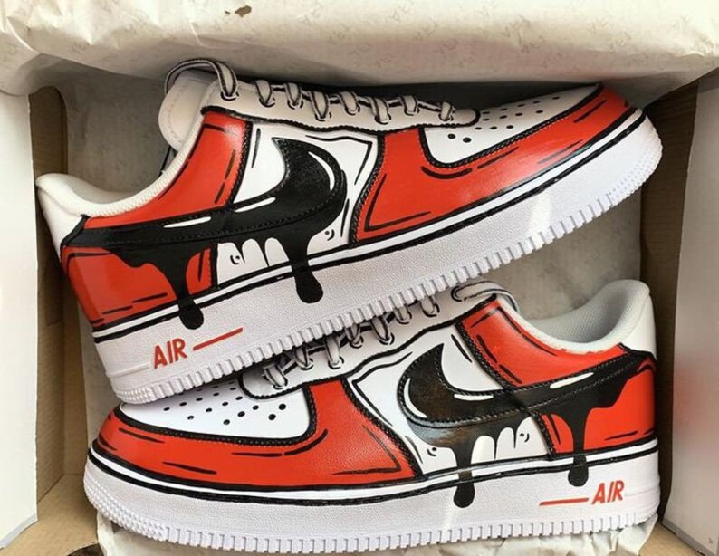 Custom Sneakers L Cartoon Drop Nike Air Force 1 L Made to - Etsy