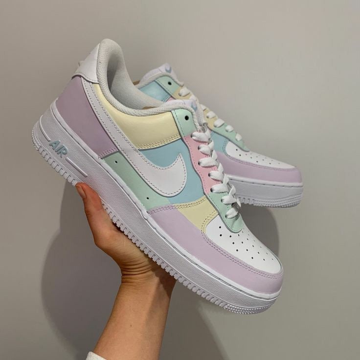 Custom Sneakers Pastel Nike Air Force Made to Order - Etsy