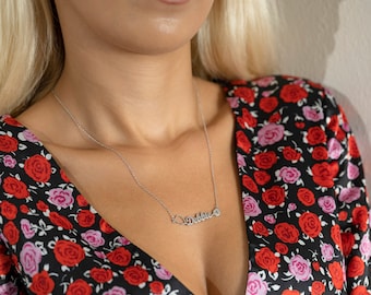 Aangepaste naam stethoscoop ketting, hart ketting naam, gepersonaliseerde naam ketting, medisch cadeau, cadeau verpleegkundige, afstudeercadeau