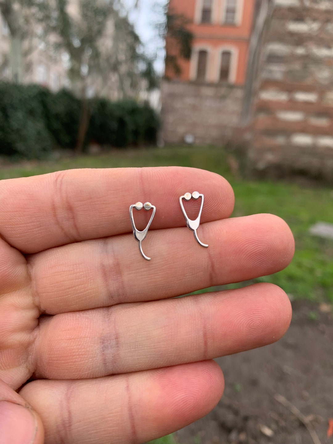 14k Stethoscope Earrings Stethoscope Earrings Stethoscope Etsy