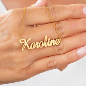 Personalized Name Necklace, Custom Cursive Name Necklace, Gold Name Necklace, Necklace for Women, Name Jewelry, Birthday Gift for Mom
