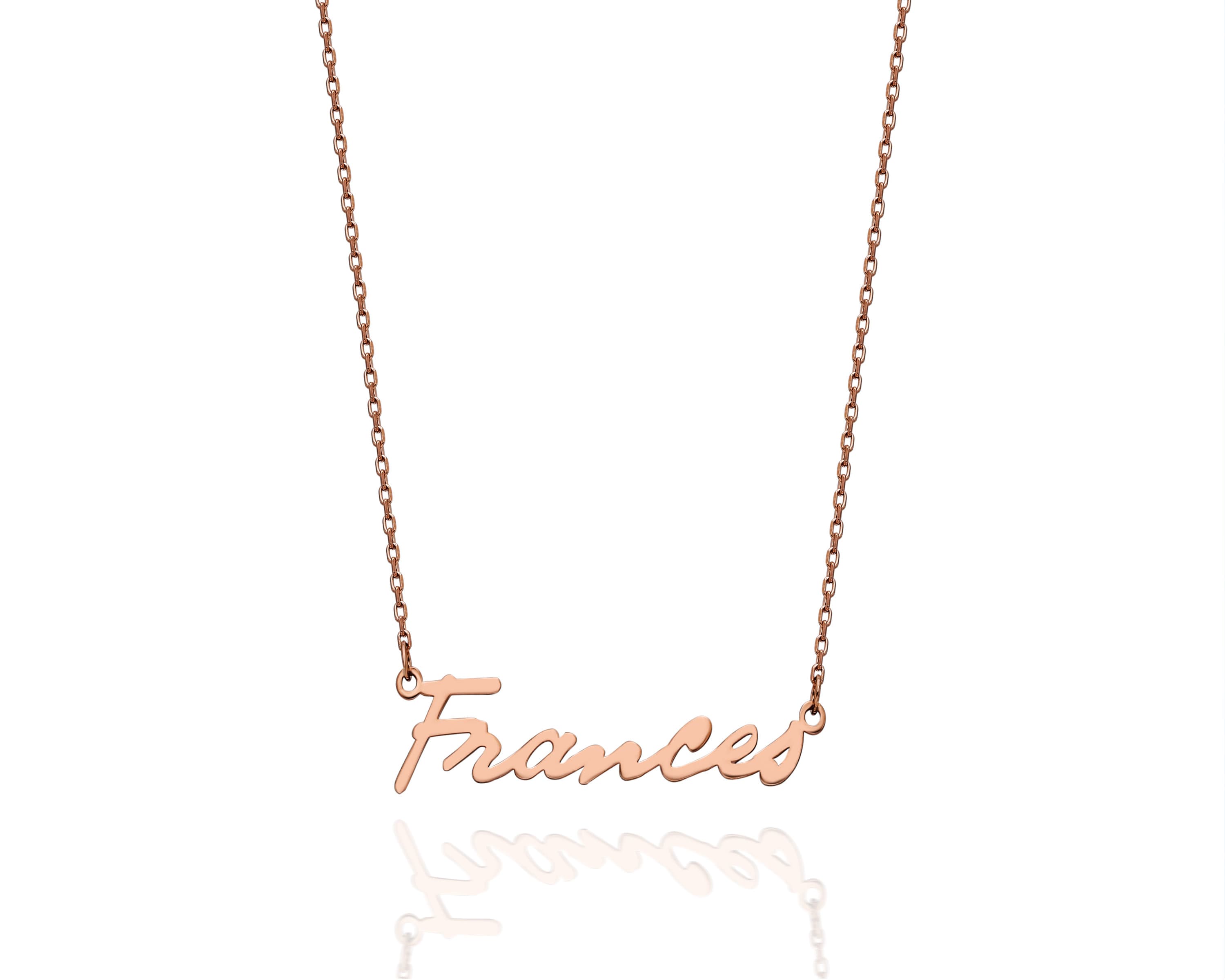 Cursive Name Necklace 14k Gold , Dainty Cursive Name Necklace , Cursive ...