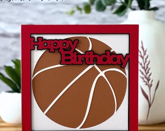 Basketball Happy Birthday Card SVG | Birthday Celebration | Layered SVG | Sport Lover Birthday | Commercial Use - Free Envelope Template