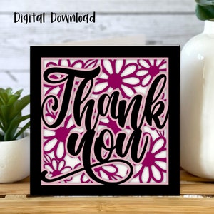 サンキューカード SVG | デイジーの花 | レイヤード SVG | Cricut | 切り抜きカード | 商用利用 - 無料の封筒テンプレート
