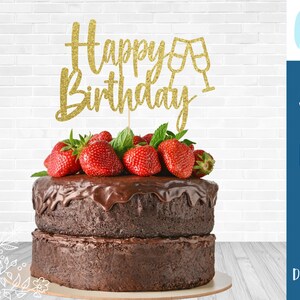 Décoration de gâteau SVG, joyeux anniversaire | SALUT | fichiers svg | Célébration | Fête d'anniversaire | Téléchargement instantané | Utilisation commerciale
