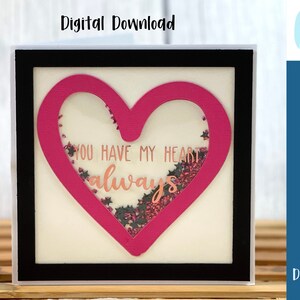 Hart Shaker kaart SVG | Verjaardag | Valentijnsdag | Moederdag | Uitgesneden kaart | Kaarten maken | Commercieel gebruik - Gratis envelopsjabloon