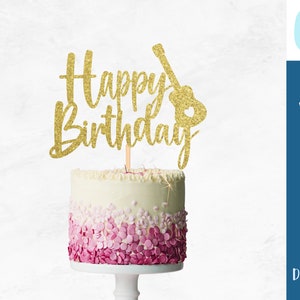 GITAAR taart topper SVG, gelukkige verjaardag | SVG-bestanden | Viering | Verjaardagsfeestjes | Kinderverjaardag | Direct downloaden | Commercieel gebruik