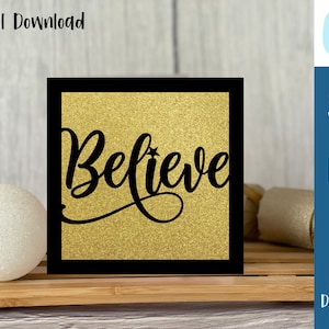 Geloof | Kerstkaart SVG | Gelaagd gesneden bestand | SVG-bestanden Cricut | Uitgesneden kaart | Kaarten maken | Commercieel gebruik - Gratis envelopsjabloon