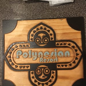 Personalized polynesian themed family last name ohana sign / plaque ( disney tiki polynesian resort / inspired replica )