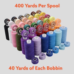 72Pcs Prewound Bobbins and Thread Spools