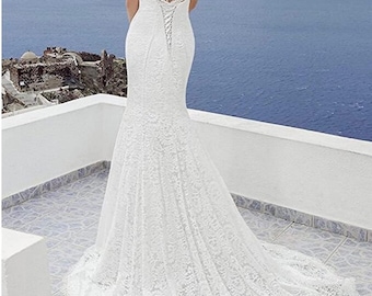 white mermaid dress
