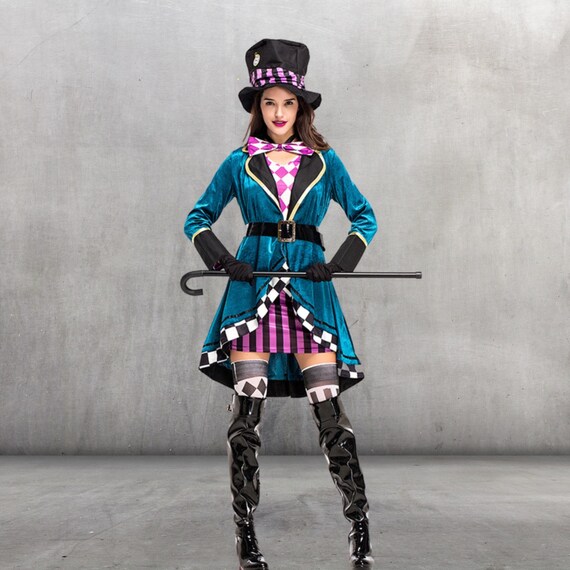 Costume da Cappellaio Matto da Clown di Alice nel Paese delle