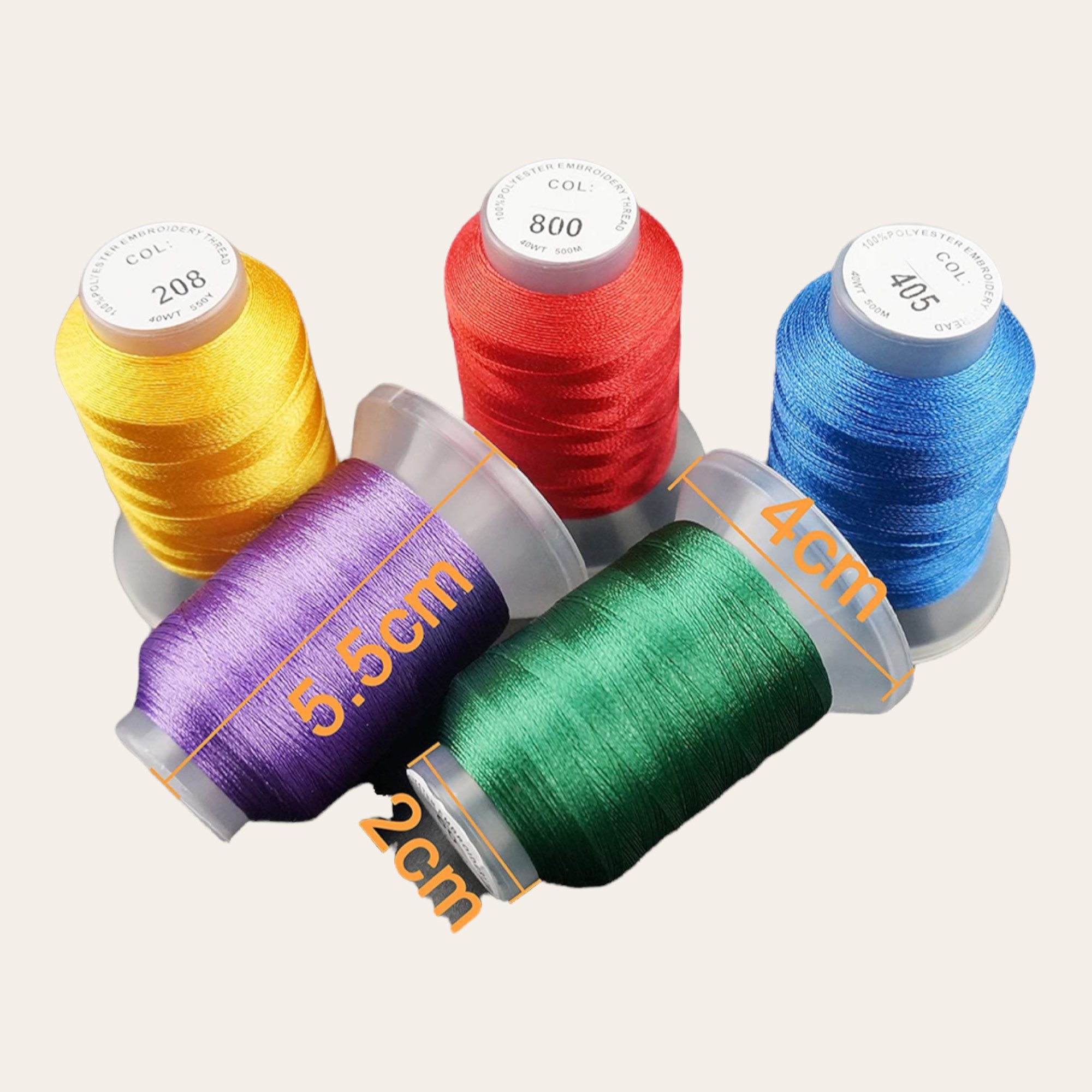 Polyester Sewing Thread, 40 WT Sewing Machine Thread, All-Purpose Sewing  Thread