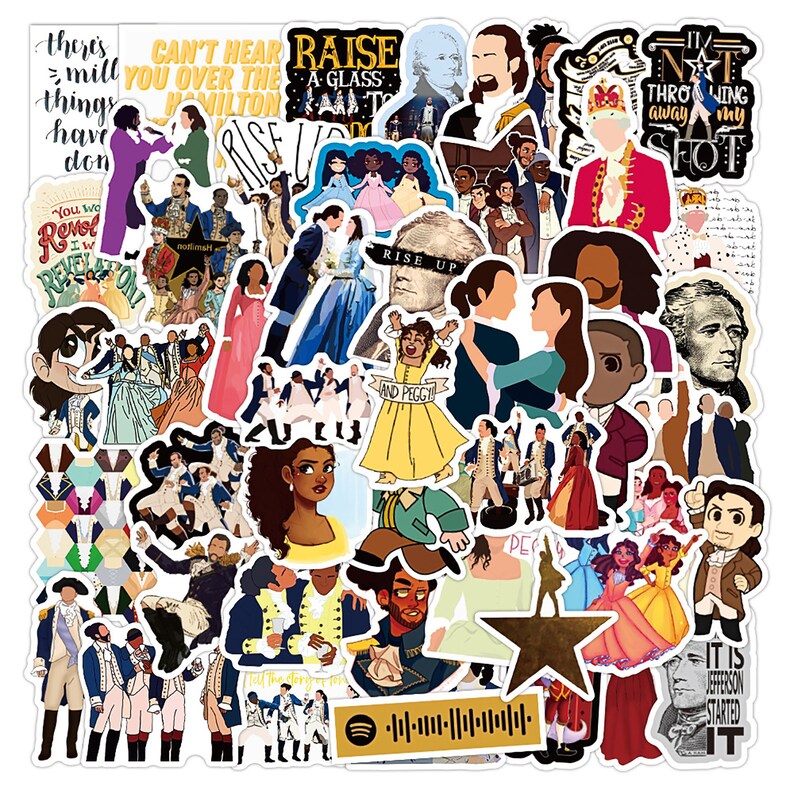 Hamilton Musical Vinyl Stickers for Water Bottles Laptop Etsy UK