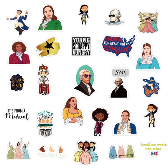 hamilton musical vinyl stickers for water bottles laptop etsy australia