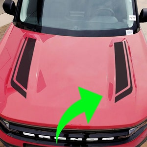 Hood stripes graphics decals for Ford Bronco Sport  - 2025 2026 - gift idea