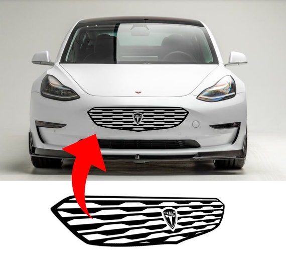 Tesla Grille Model 3 Model Y Decal Sticker Bumper Exterior Accessory -   Ireland