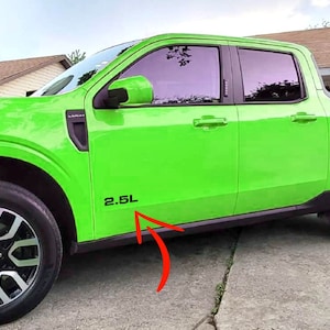 2.5L Vinyl door decal engine size graphics for Ford Maverick 2022 2023