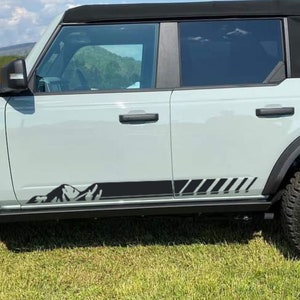 Mountain Trees door body stripes decal stickers for Ford Ford Bronco 6G 2021-2024