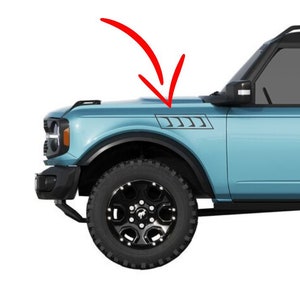 Fender vent decal accent graphics for Ford Bronco 2022 Full size - V2 -  just like Raptor