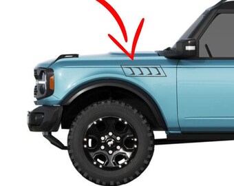 Linskip Gloss Black Fender Vent Covers For 2022-2025 Ford Bronco Raptor - Exterior Accessory - View #7