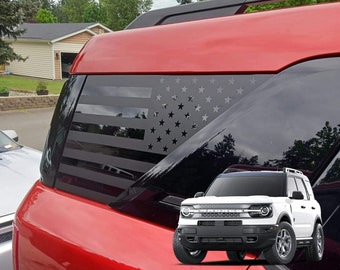 American Flag rear side window graphics decals for Ford Bronco Sport 2021 -2024 quarter panel gift idea