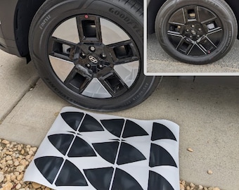 Wheel rim vinyl decal stickers for Hyundai SantaFe Hybrid wheels 2024 2025 accessory