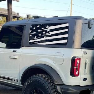 Distressed American Flag decal sticker for Ford Bronco 2022-2025  - 4 or 2 DOOR big body