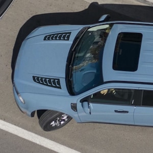 Vinyl Hood stripes with vents cut out for Ford Maverick 2022 decal graphics