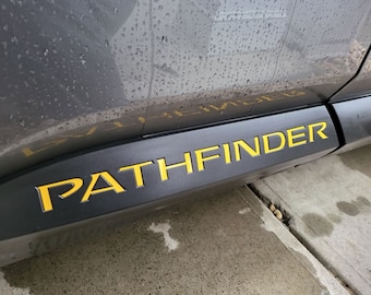 Letters door decal inlay compatible with Nissan Pathfinder sticker for 2021 - 2025 - Gift idea