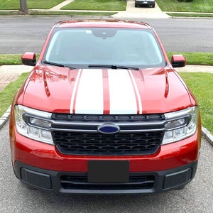 Vinyl Hood racing stripes decal graphics for Ford Maverick 2022 - 2025