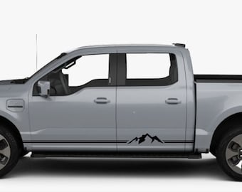 Mountain peak side stripes vinyl decals compatible with 2023 2024 F150 Ford Lightning Exterior accessories