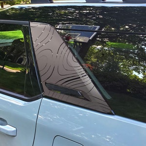 2pcs Topographic shape design C pillar rear side window graphics decals for Ford Bronco Sport - 2021-2025 gift idea for quarter panel