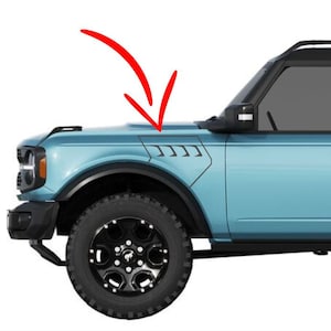 Fender vent decal accent graphics for Ford Bronco 2022 Full size - V3 -  just like Raptor